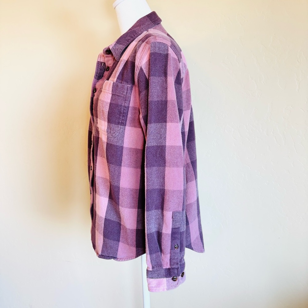 L.L. Bean Pink & Purple Plaid Flannel - Picture 6 of 12